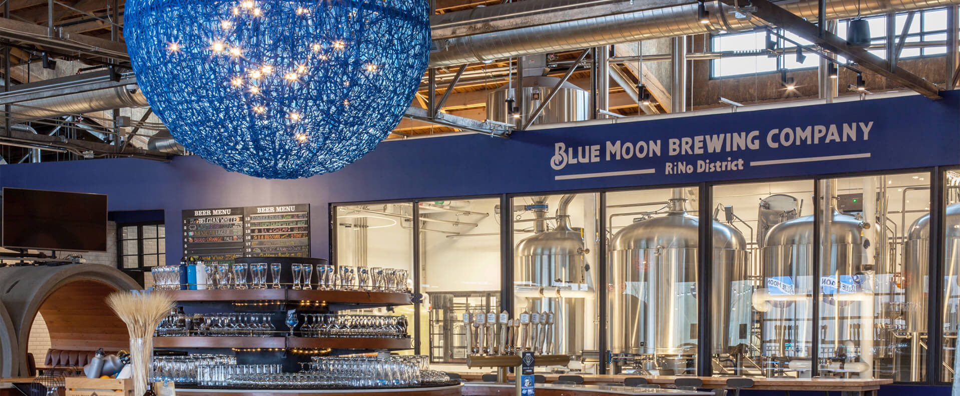 NEW Blue Moon Beer Bar Rail Runner Drip Blue color 20.5” x 3.3/8” BMoon Logo 2 