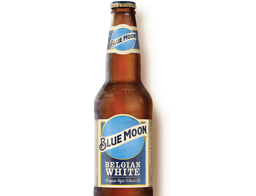 Bluemoon belgian white beer bottle