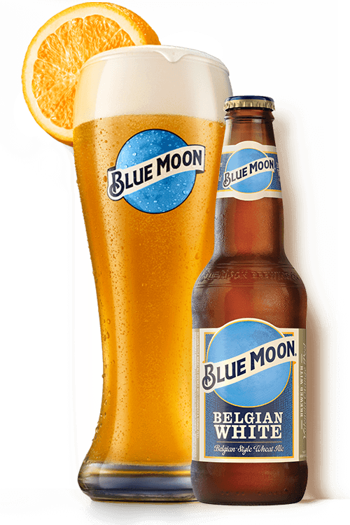 Blue Moon Belgian White beer bottle