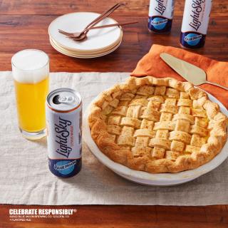 Bring breezy summer days to your Thanksgiving table with our tropical fruit custard pie recipe. A light, refreshing dessert filled with tropical fruits for a perfect LightSky pairing. Link in bio.
