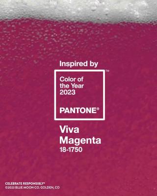 We made a beer inspired by @pantone’s Color of the Year 2023. What do you think it tastes like? (wrong answers only). 🌝 

Magenta Moon will be available at @bluemoonrino in Denver, CO, on tap for a limited time, while supplies last!