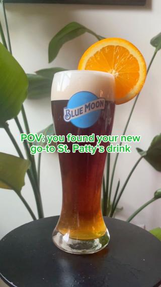Mix Blue Moon with your favorite Irish stout and boom! You have a Black & Blue. Enjoy.